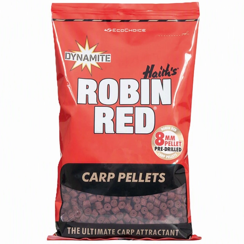 Dynamite Baits Robin Red Pellets Pre-Drilled 900g 